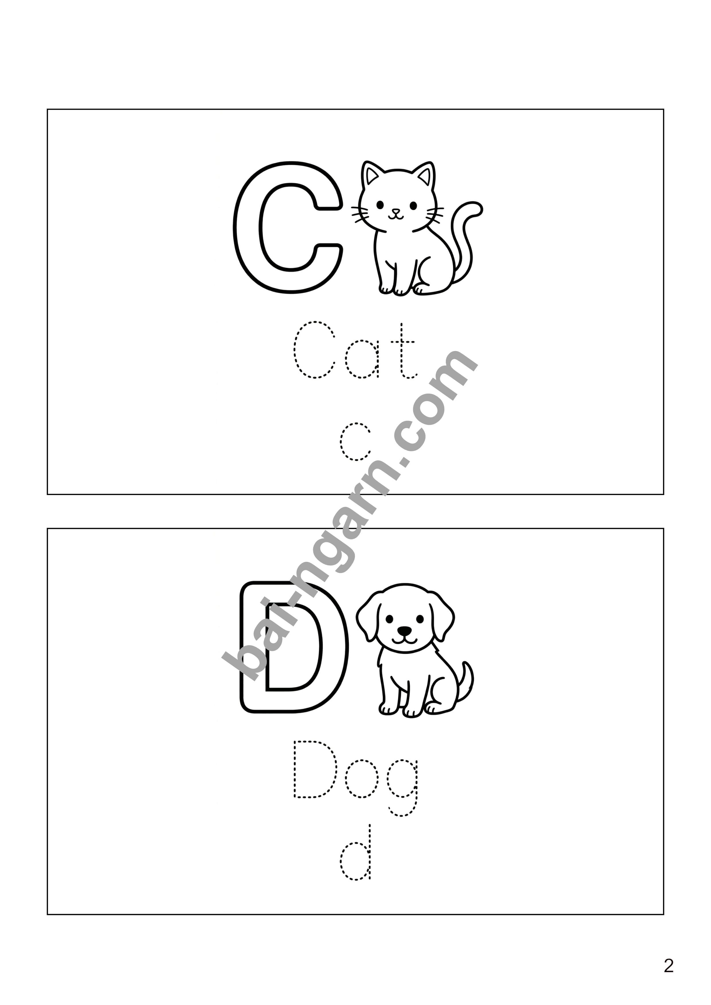 Alphabet Coloring Book A–Z สำหรับเด็กเล็ก | ฝึกระบายสีและคัดลอกตัวอักษรอังกฤษ thumbnail 3
