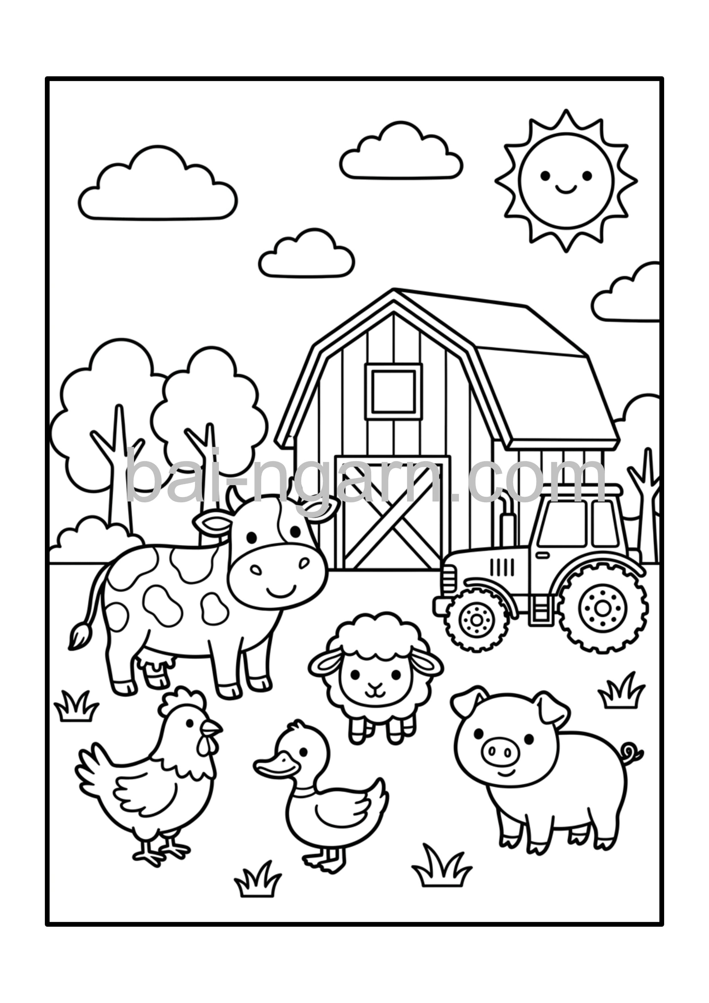 Cute Animal Coloring Book for Kids | สมุดระบายสีสัตว์น่ารักสำหรับเด็ก thumbnail 2