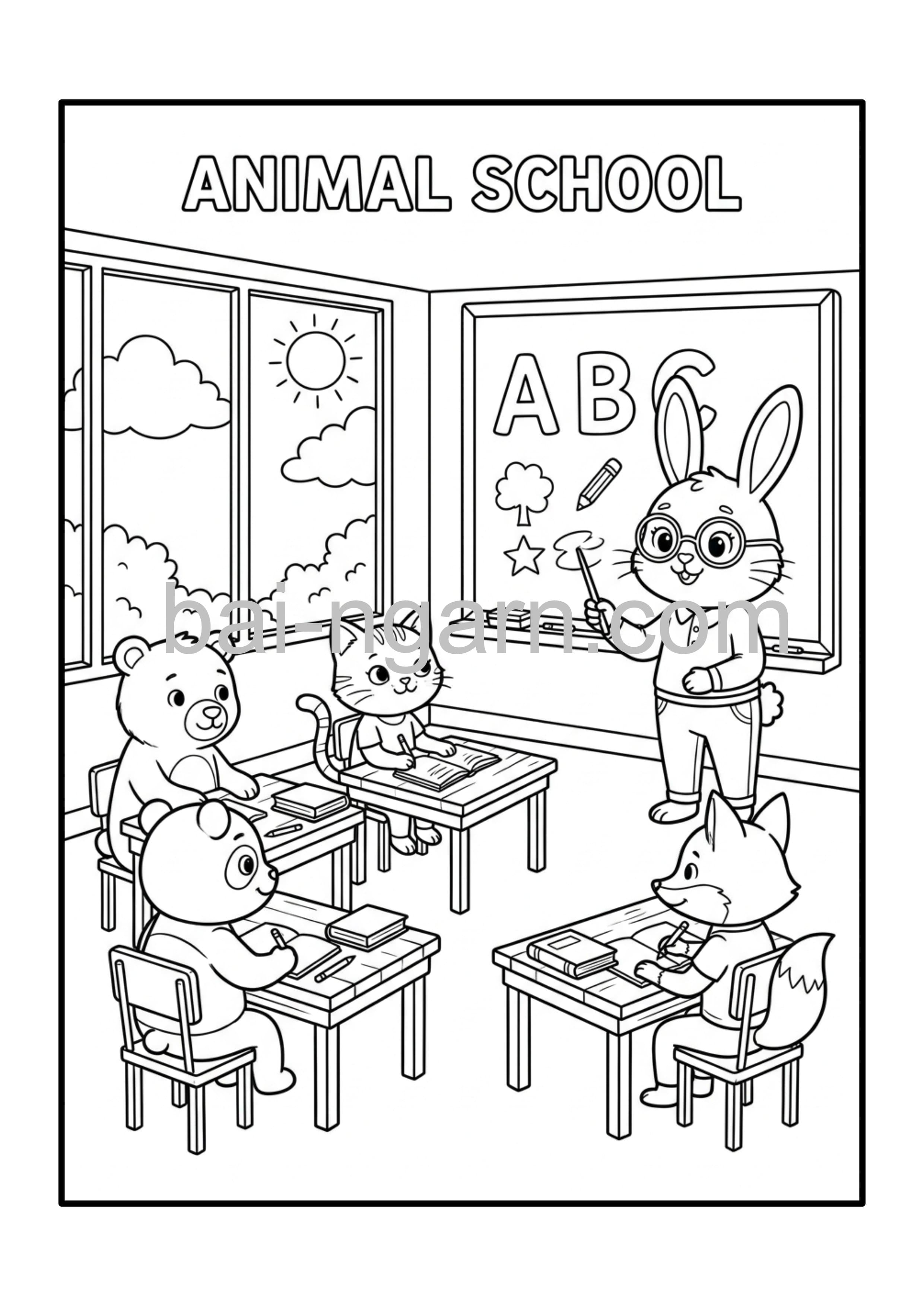 Cute Animal Coloring Book for Kids | สมุดระบายสีสัตว์น่ารักสำหรับเด็ก thumbnail 5
