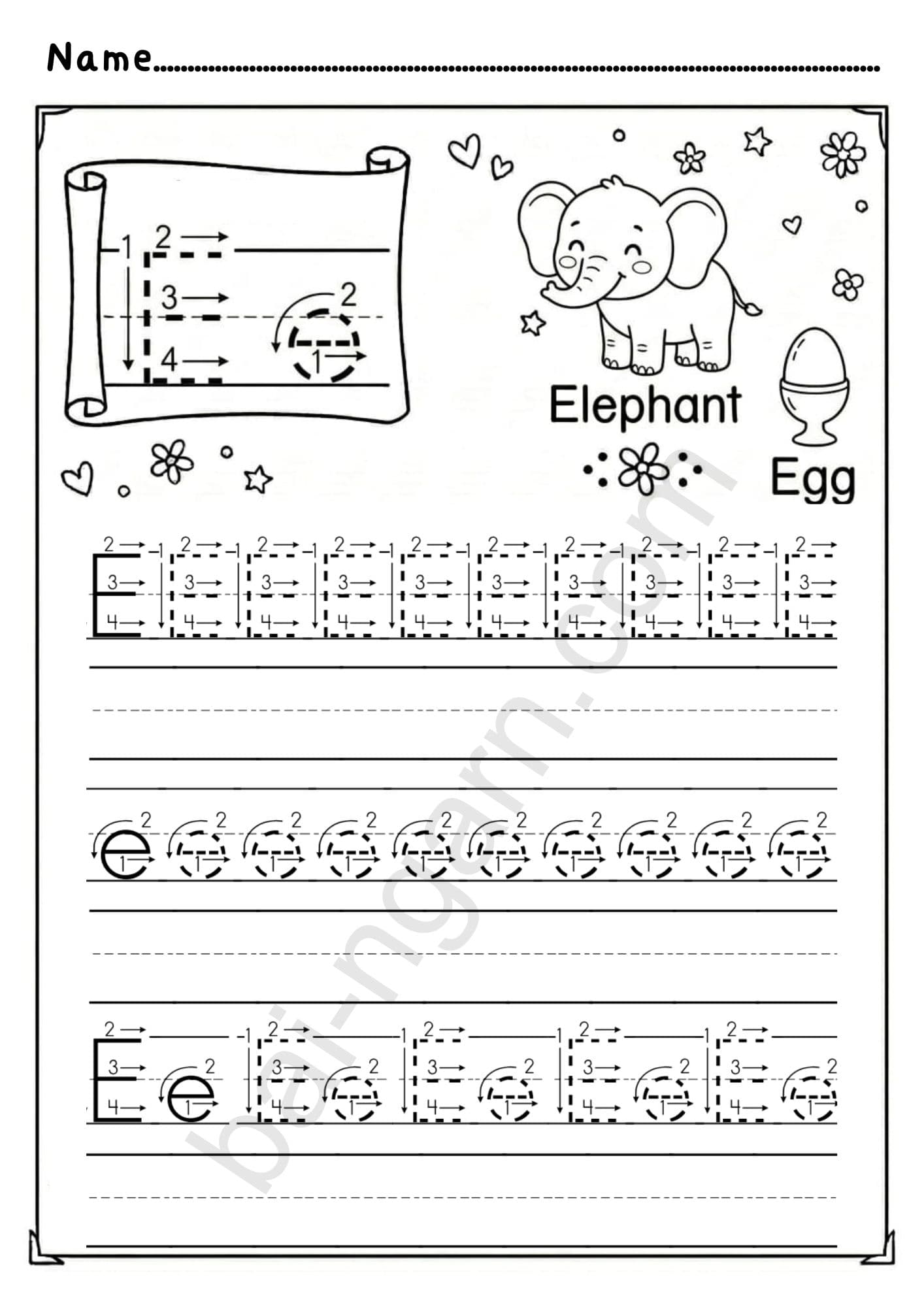 ใบงานฝึกเขียนภาษาอังกฤษ A–Z สำหรับเด็ก | English Handwriting Practice Worksheets thumbnail 6